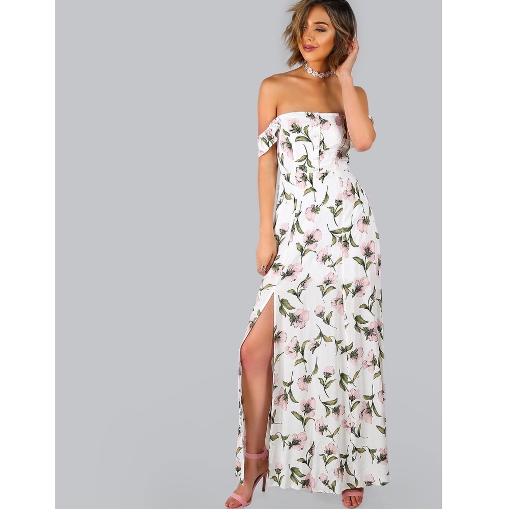 Ruffle Sleeve Button Slip Dress